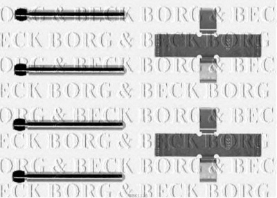 BORG & BECK bbk1126 -  Комплектующие, колодки дискового тормоза